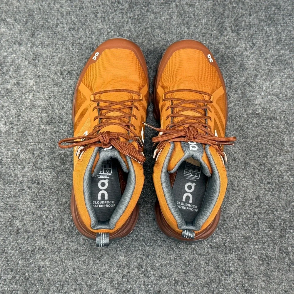 On Running Cloudrock Waterproof‎ Hiking Shoes Women's 9.5 Pecan Athletic Boots
